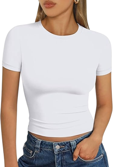 Womens Short Sleeve
T Shirt by trendy queen clothing